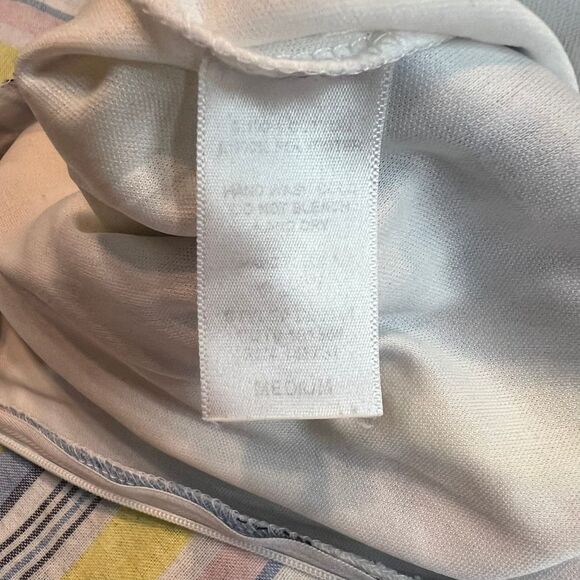 Blue Blush Pants Women Medium Boho Cotton Cottagecore Wide Leg High Rise Trouser - Picture 7 of 10